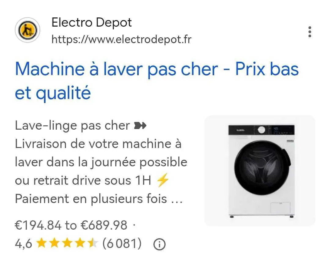 Exemple produit e-commerce