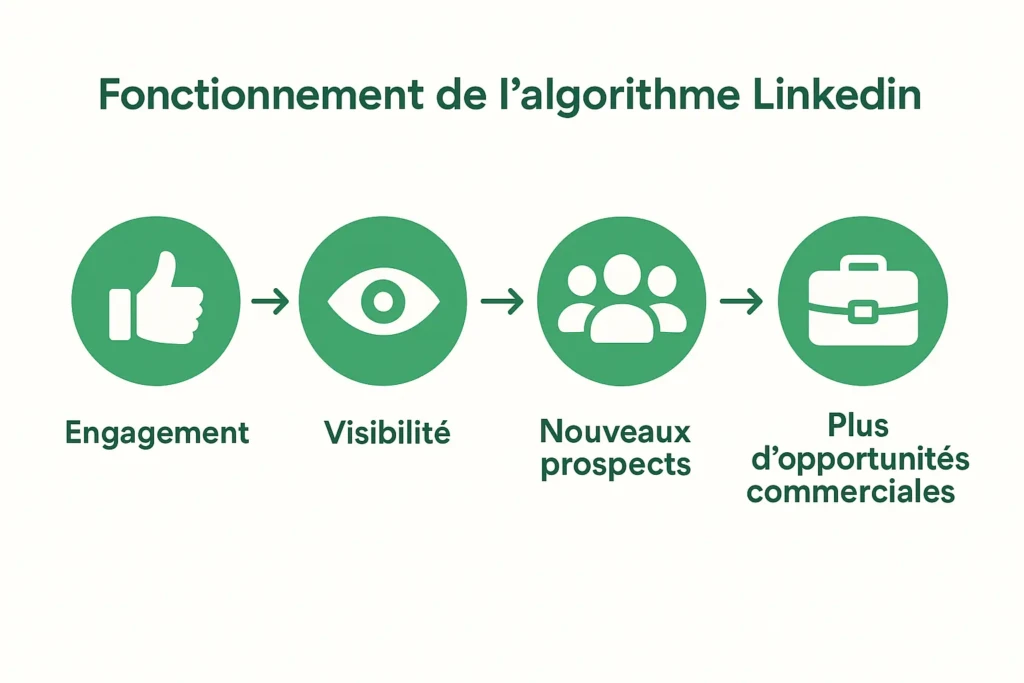 Le fonctionnement de l'algorithme de linkedin