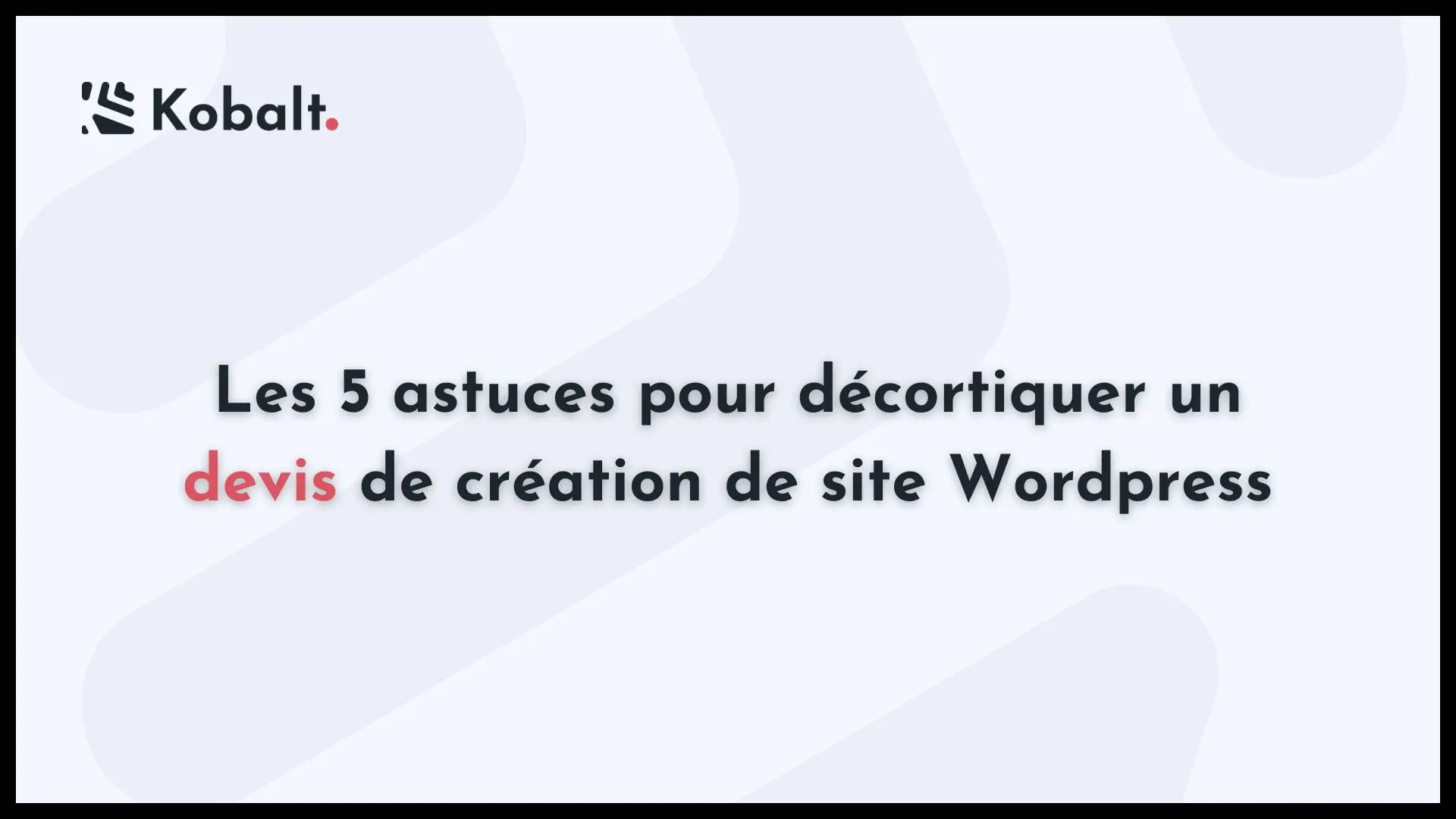 devis creation site wordpress