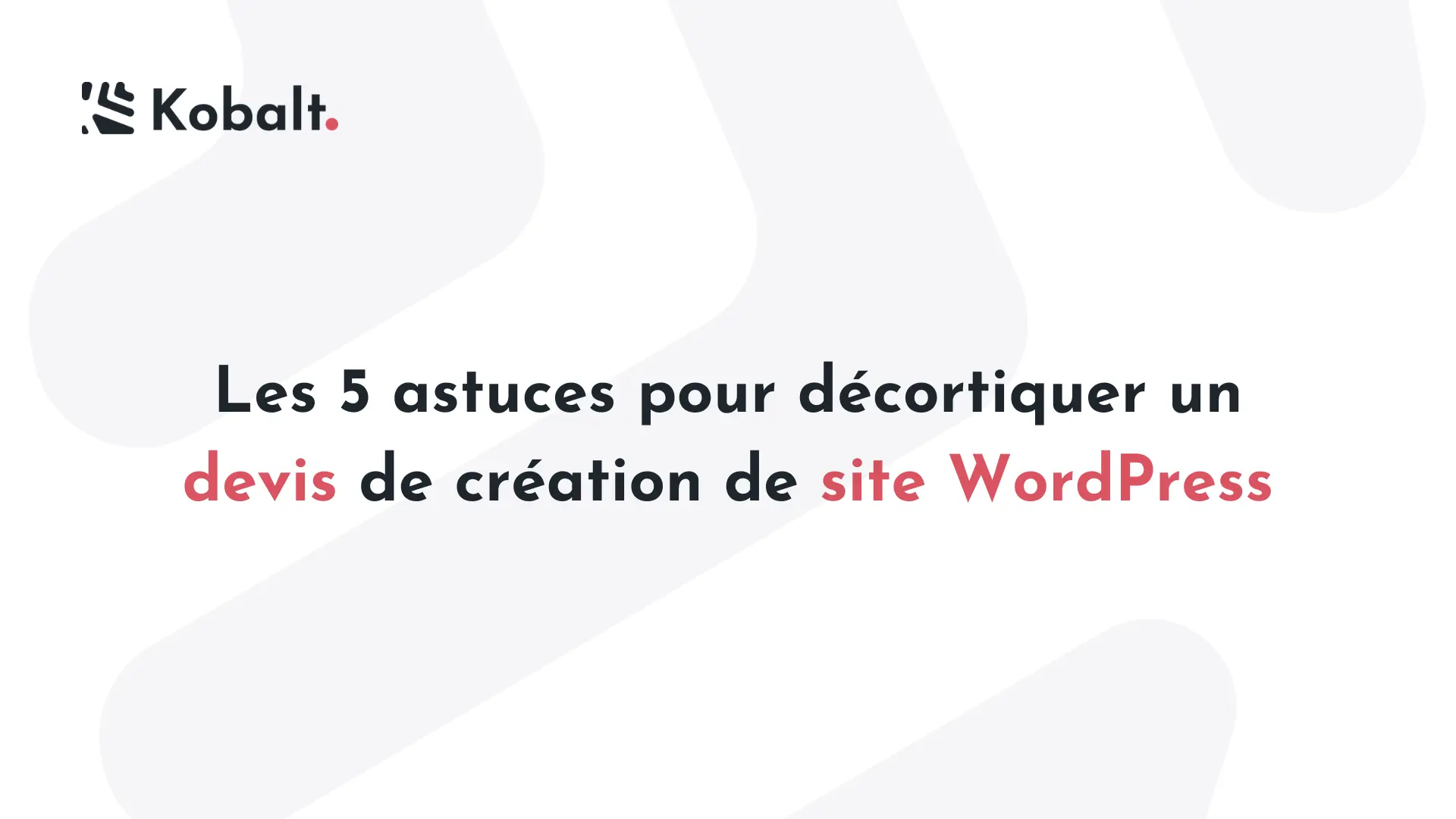 Devis création site wordpress