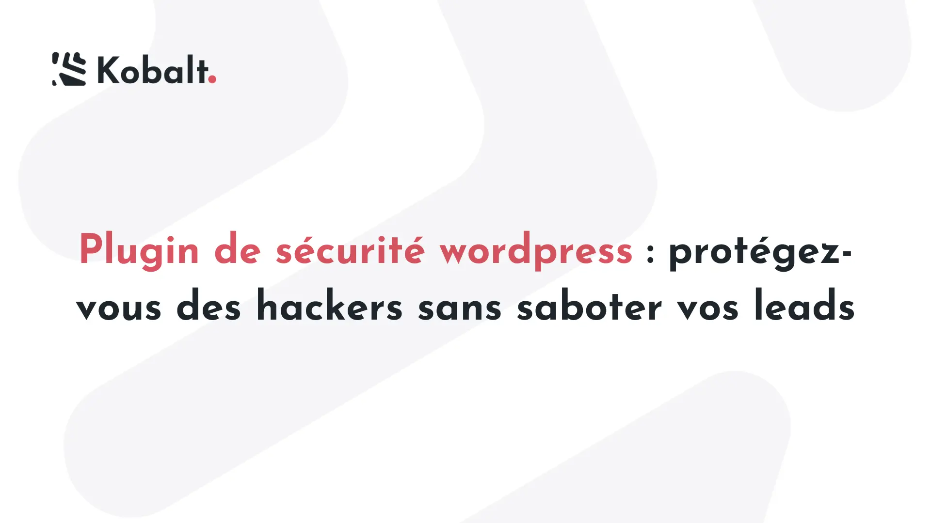 Plugin de sécurité wordpress